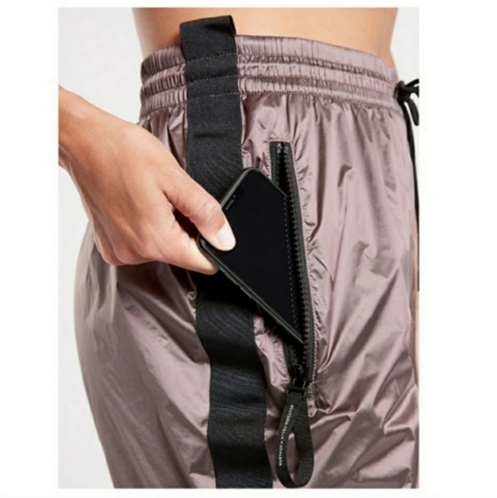 ATHLETA x Allyson Felix, Legend Luxe Track Pant, Black/Dark Purple Grey, Size SP - Picture 2 of 16